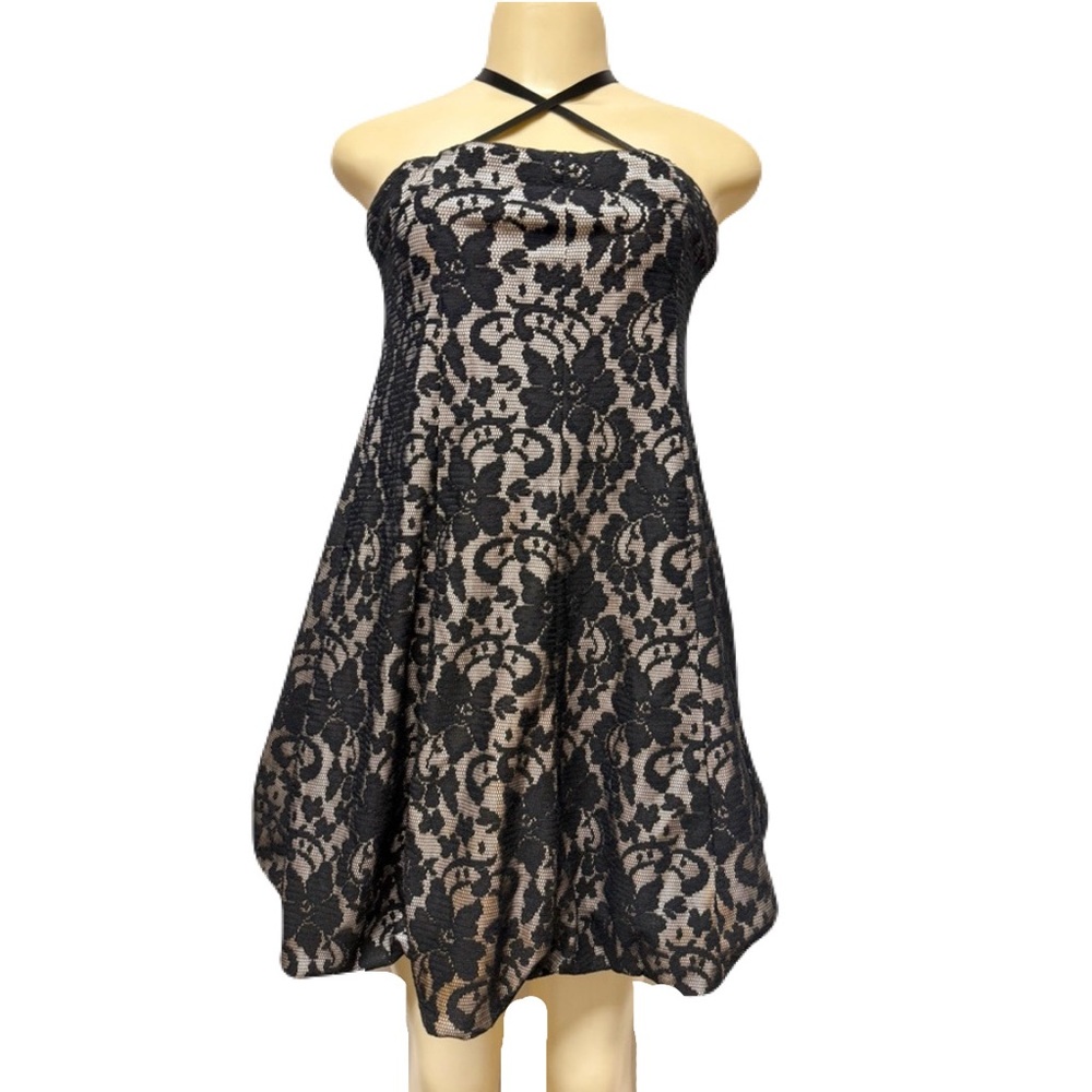 Black Strapless Babydoll Dress for Cocktail Events